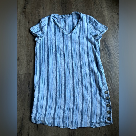 Madewell linen Side Button dress M - Picture 1 of 7